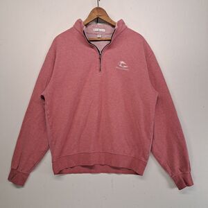 Peter Millar Quarter Zip Ocean Forest Country Club Medium Golf Pullover Cotton